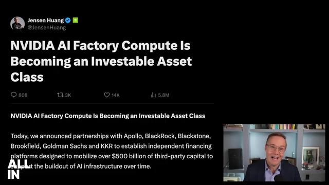 Jensen's X post: "NVIDIA AI Factory Compute Is Becoming an Investable Asset Class"