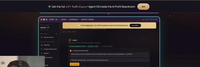 The agent-OS dashboard: leads, outreach, Hunter wired in
