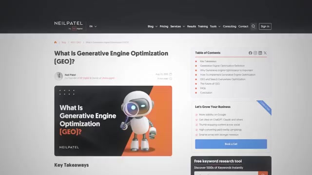 Neil Patel's breakdown: "What Is Generative Engine Optimization (GEO)?"